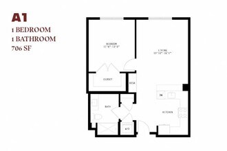 Orlo One Bedroom A1 343 343 floor plan
